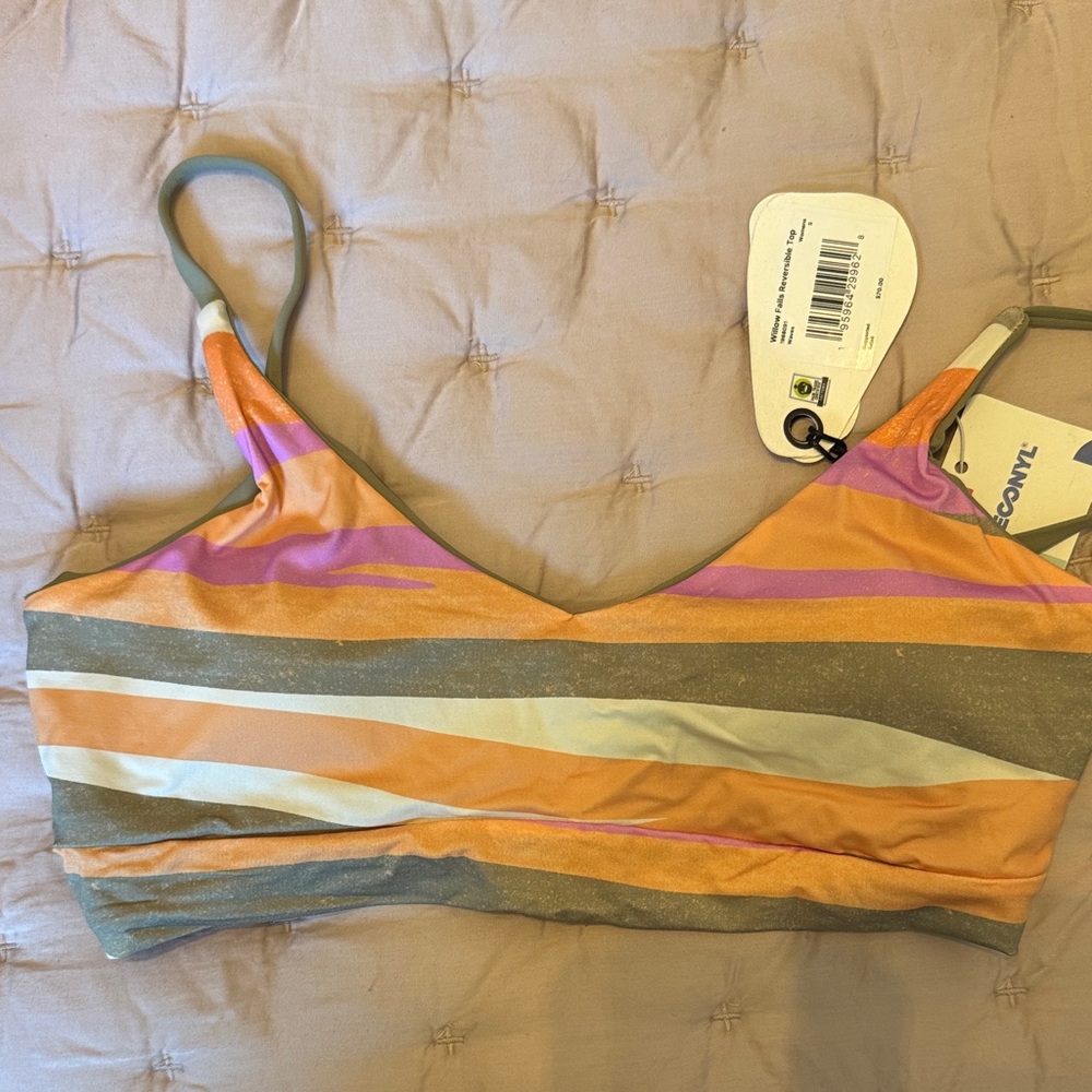 Prana Willow Falls Reversible Top - Purple and Orange